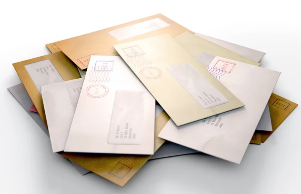 Mail envelop Stack — Stockfoto