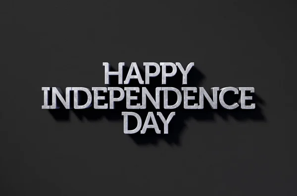 Happy dag van de onafhankelijkheid tekst op zwart — Stockfoto