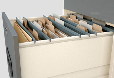 Dosya dolabı çekmece açık genel