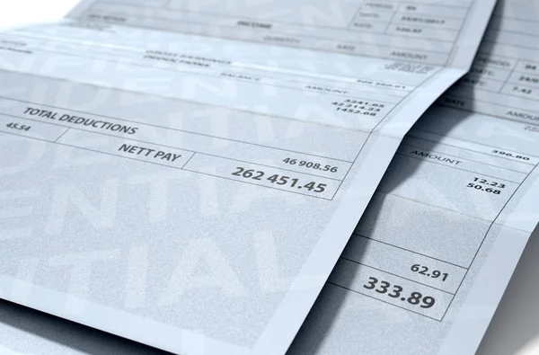 Inkomen ongelijkheid Paychecks — Stockfoto