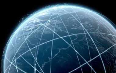 Işıklı ışık yollar ile gezegen