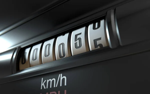 Auto Odometer nieuw — Stockfoto