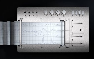 Polygraph Lie Detector Machine clipart