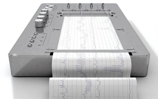 Máquina de detector de mentiras de polígrafo — Fotografia de Stock