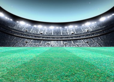 Işıklandırılmış Stadyumu gece