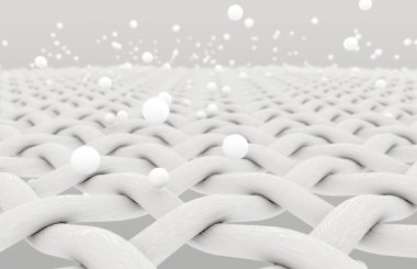 Kumaş parçacıkları ile