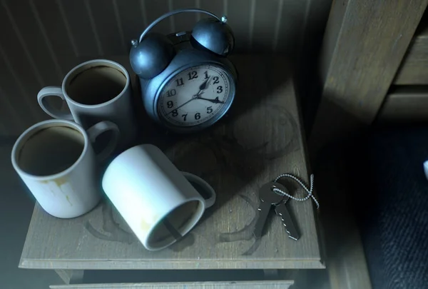 Bedside Table Insomnia Scene — Stock Photo, Image