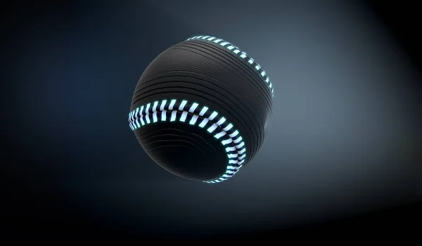 Futurist Neon Sports Ball — Fotografie, imagine de stoc