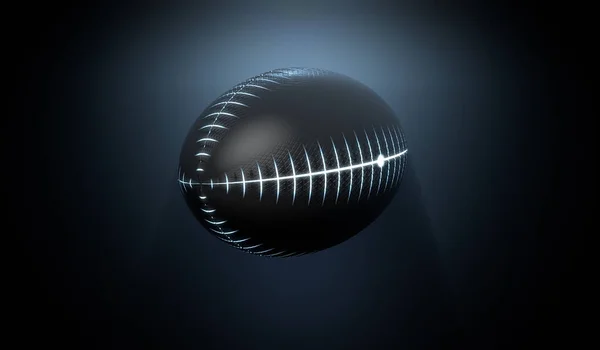 Bola esportiva futurista de néon — Fotografia de Stock