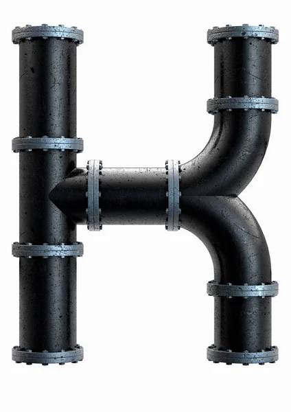PVC Pipe Letter Concept — Stock Photo, Image