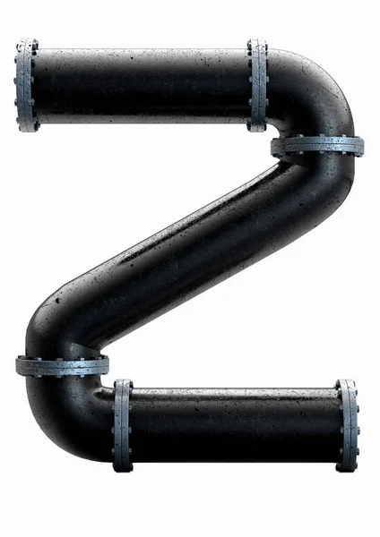 Concepto de letra de tubo de PVC — Foto de Stock