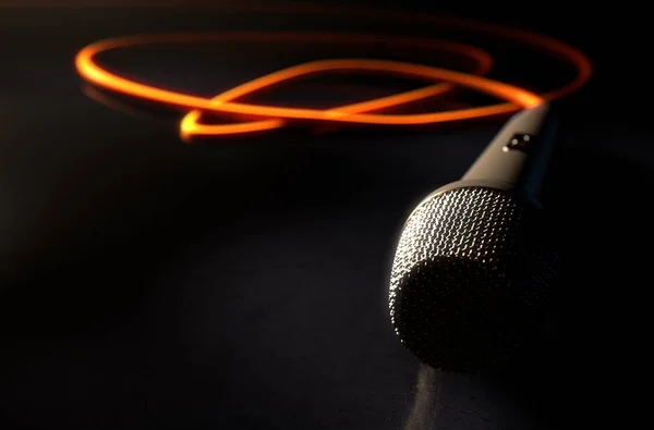 Microphone On The Floor — Stock Photo, Image