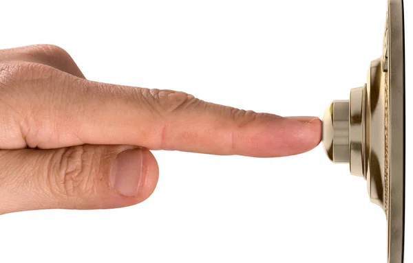 Finger pressning dörrklocka — Stockfoto