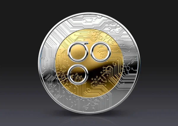 Cryptocurrency фізична монета — стокове фото