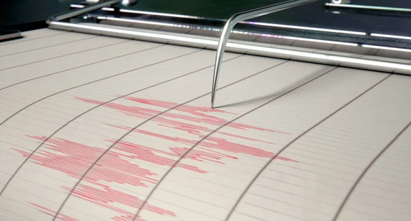 Seismograf seizmická činnost — Stock fotografie