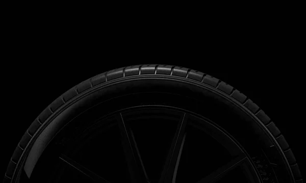 タイヤ暗い背景 — ストック写真