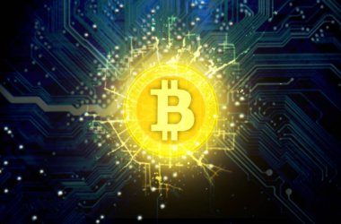 Cryptocurrency Hologram ve devre kartı