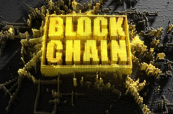 Řetězu pixel Block — Stock fotografie