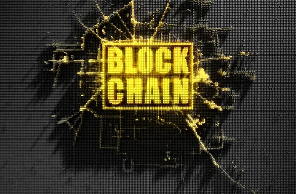 Pixel Block Chain — Stock Photo, Image