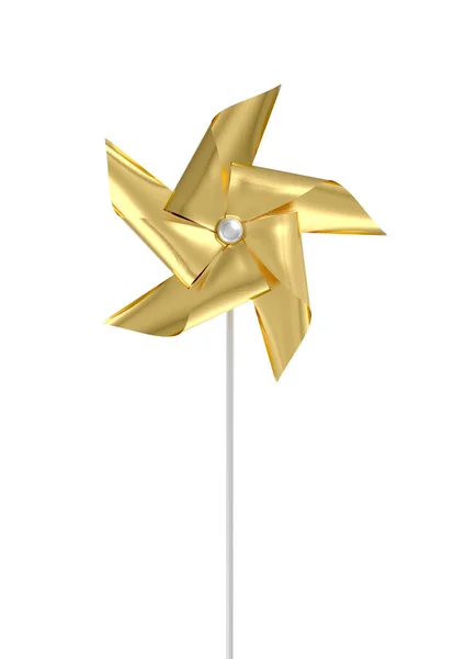 Gold Pinwheel Isolated — Stock Photo, Image