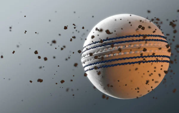 Cricket boll under flygning — Stockfoto