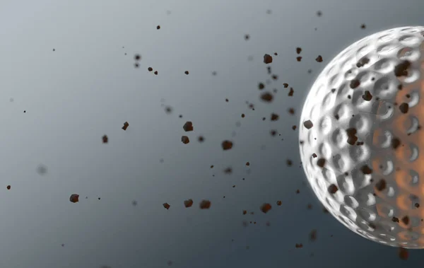 Bola de golfe em voo — Fotografia de Stock