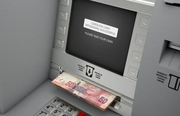 Retiro de efectivo sin tarjeta ATM — Foto de Stock