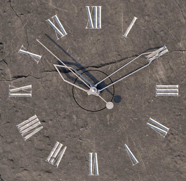 Relógio em pedra — Fotografia de Stock