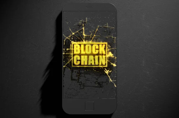 Block Chain Cloner Smartphone — Stock Photo, Image