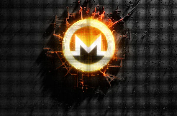 Pixel Monero Concept — Stock Photo, Image