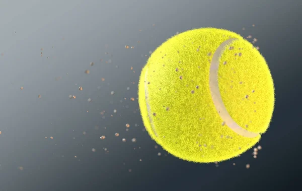 Balle de tennis jaune — Photo