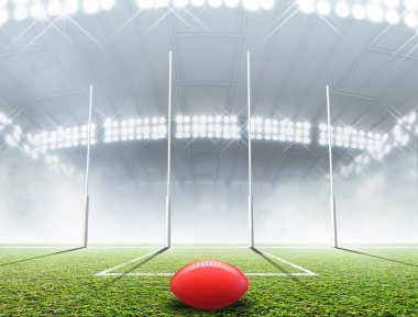 Sports Stadium And Goal Posts clipart