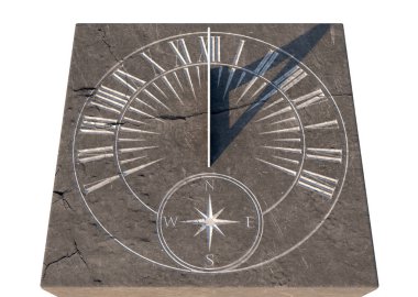 Sundial On Stone clipart