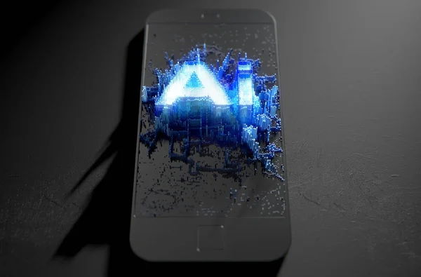 Artificial Intelligence Cloner Smartphone — Stock Photo, Image