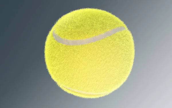 Žlutá tenisový míček — Stock fotografie