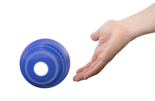 Hand And Lawn Bowl — Stock Photo, Image