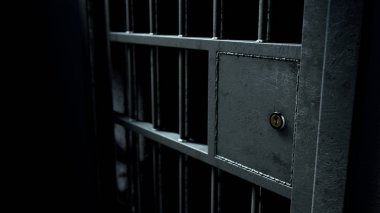 Hapse hücrenin kapısını ve kaynaklı Demir parmaklıkları