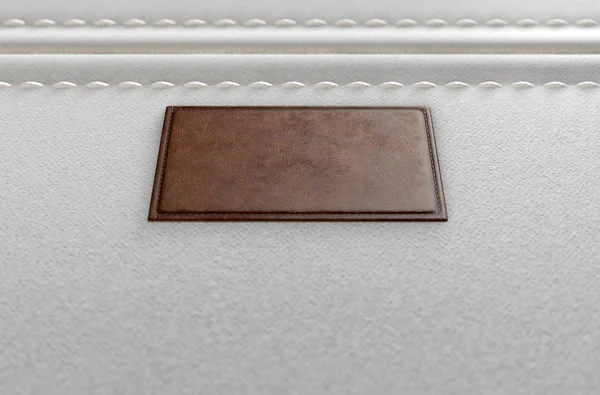 Canvas Material And Leather Label — Stock Photo, Image