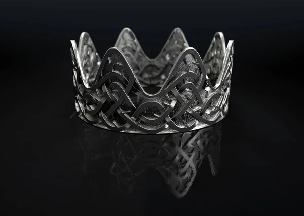 Silberne Krone mit Dornenmuster — Stockfoto