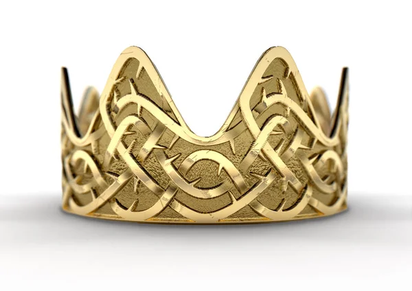 Golden Crown With Thorn Patterns — Stock Photo, Image