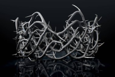 Silver Crown Of Thorns clipart
