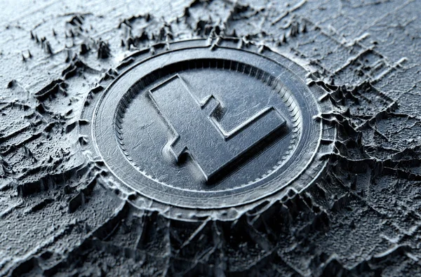 Cryptocurrency 鋳造 Litecoin — ストック写真