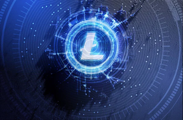 Пианист Litecoin — стоковое фото