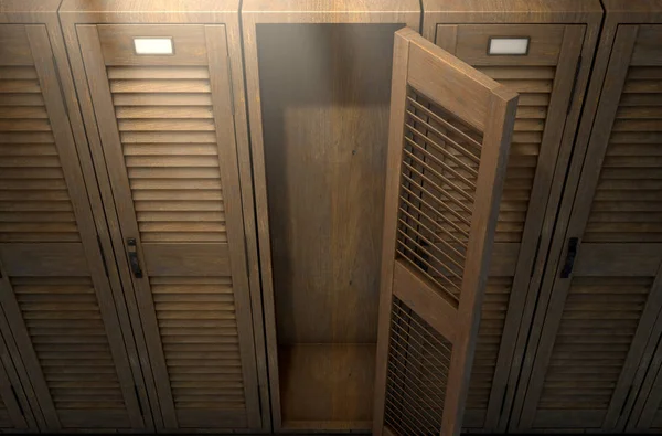 Vintage Locker And Open Door — Stock Photo, Image