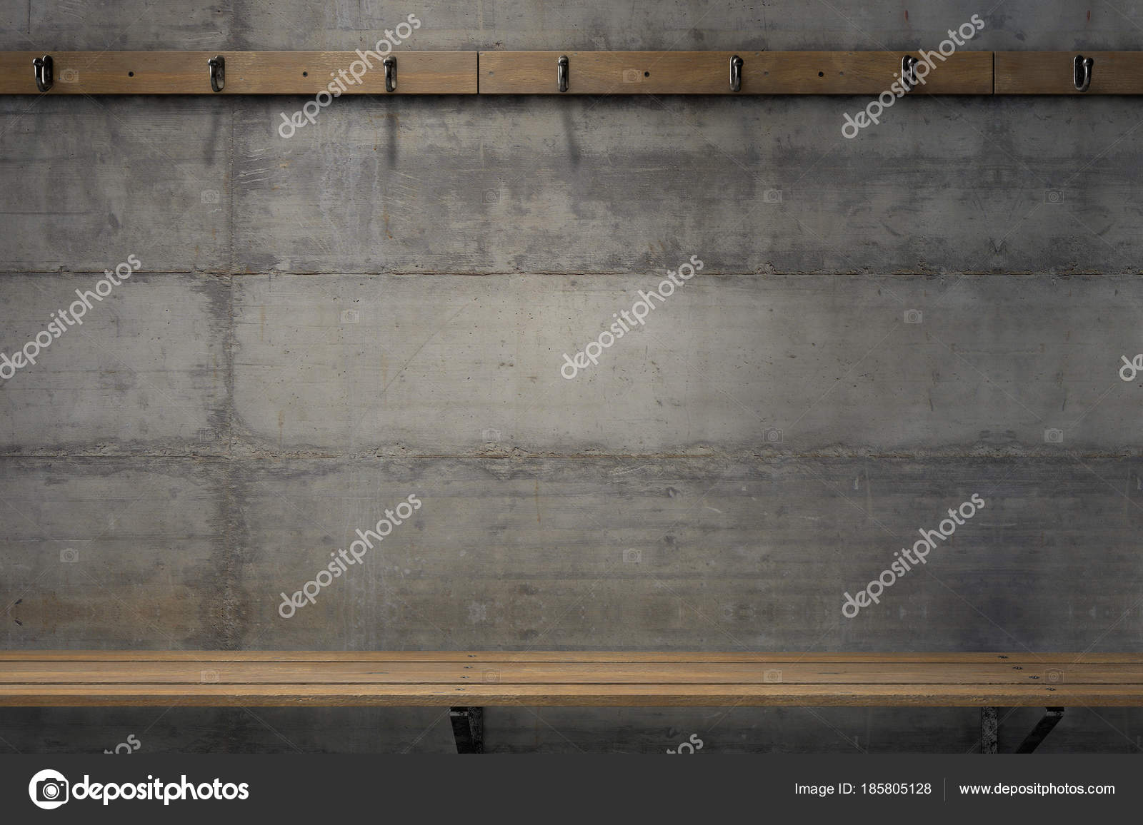 Change Room Hangers And Bench Stock Photo C Albund 185805128