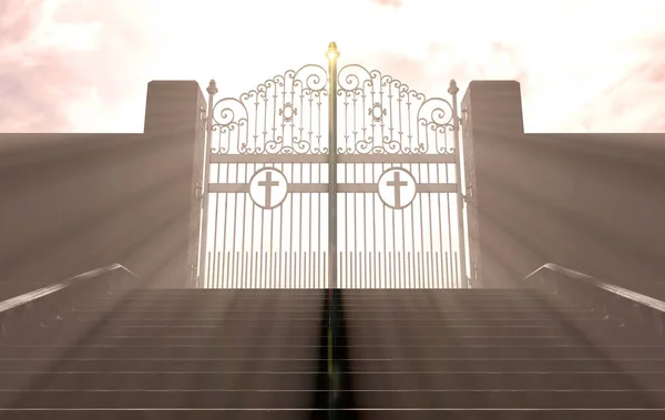 De trap naar de hemel Gates — Stockfoto