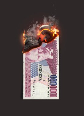 Lira Yanan Para Notu