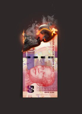 Rand Burning Cash Note