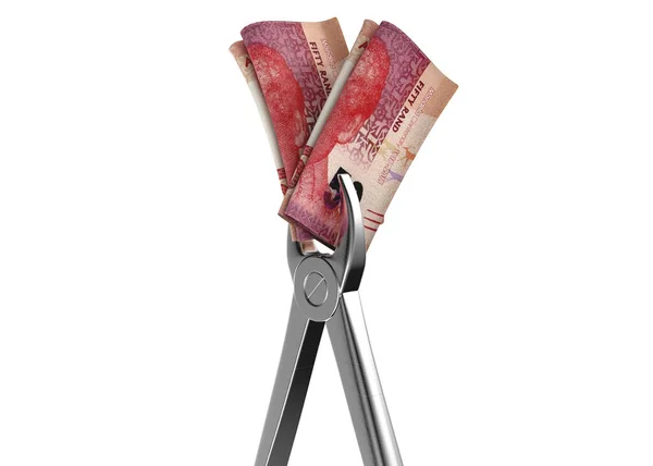Tandartsen en Rand bankbiljetten — Stockfoto