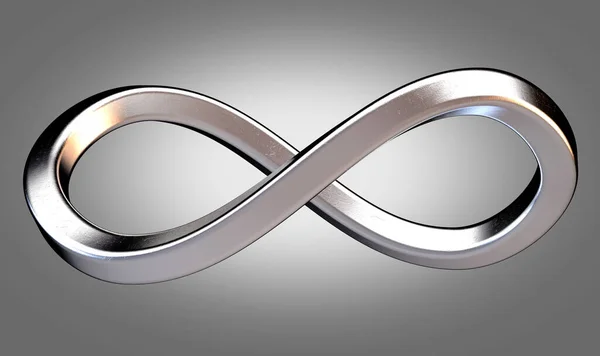 Infinito Simbolo Metallo — Foto Stock